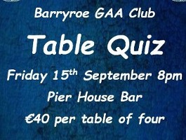 Barryroe GAA Quiz Night