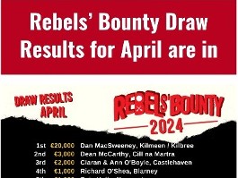 Rebels' Bounty results for April
