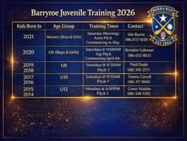 Underage Training 2026