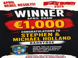 Rebels’ Bounty Draw Winners – April