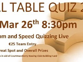 Rowing Club Table Quiz