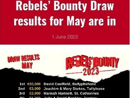 Rebel Bounty Draw Prize Winners