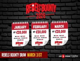 Rebels' Bounty results for Jan, Feb & March